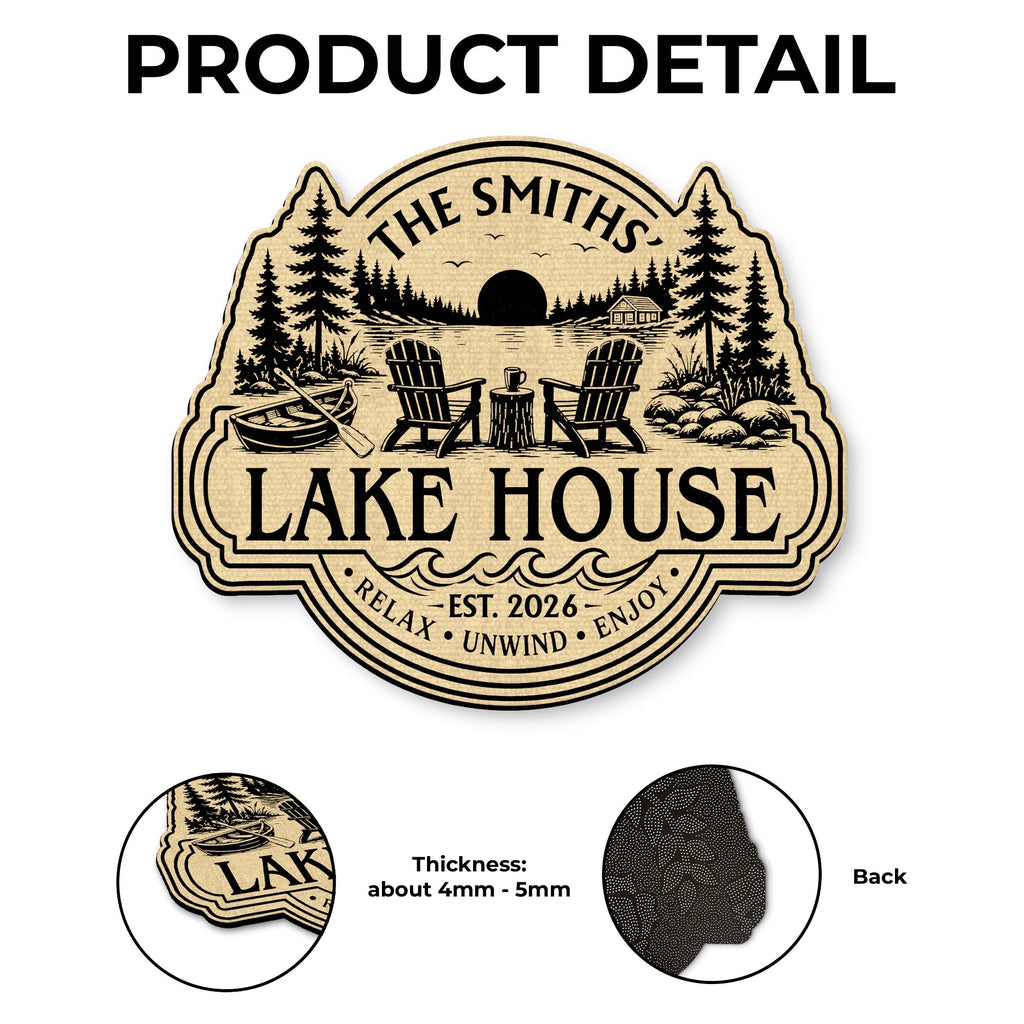 Personalized Custom Shaped Doormat for Lake House Decor Doormat GradoCreations