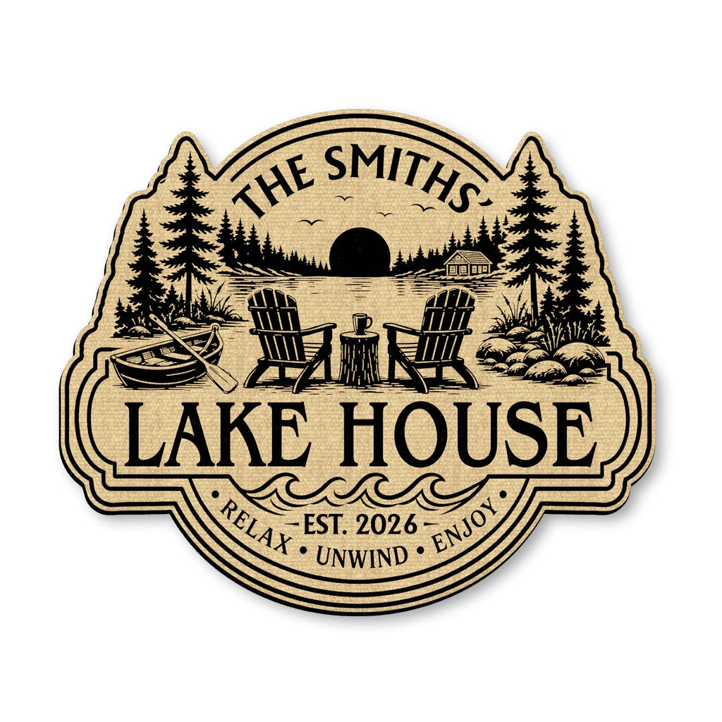 Personalized Custom Shaped Doormat for Lake House Decor Doormat GradoCreations