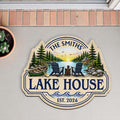Personalized Lake House Custom Shaped Doormat Gift Idea Doormat GradoCreations