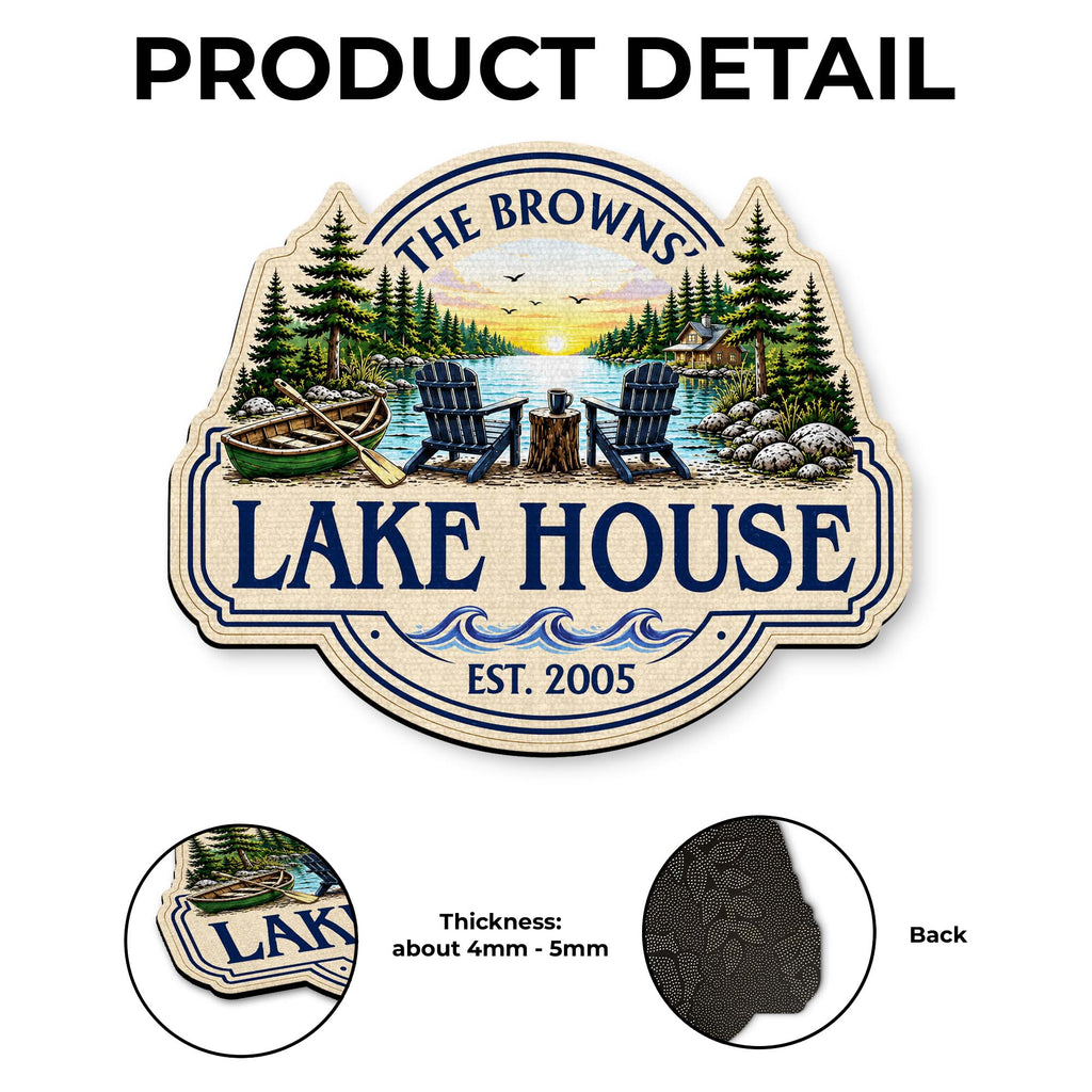 Personalized Lake House Custom Shaped Doormat Gift Idea Doormat GradoCreations