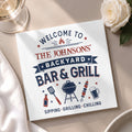 Personalized Cocktail Napkins Custom BBQ Theme Family Gift Cocktail Napkins GradoCreations