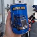 Personalized Blue Semi Truck Tumbler Custom Name Gift for Dad 10oz tumbler GradoCreations