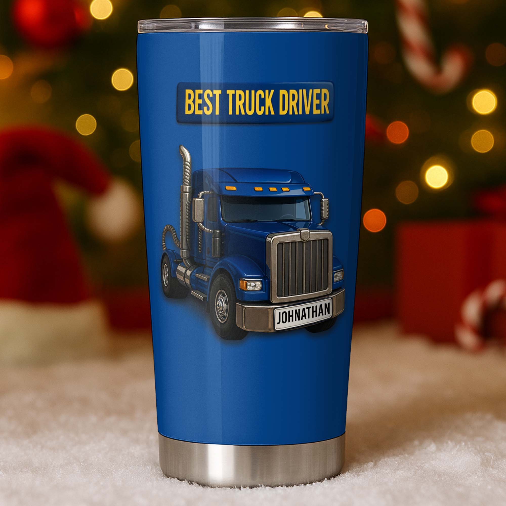 Personalized 20oz Stainless Steel Tumbler Custom Name Gift for Truck Driver 20oz Tumbler GradoCreations