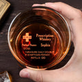 Personalized Engraved Whiskey Glass Custom Name Gift for Dad Whiskey Glass GradoCreations
