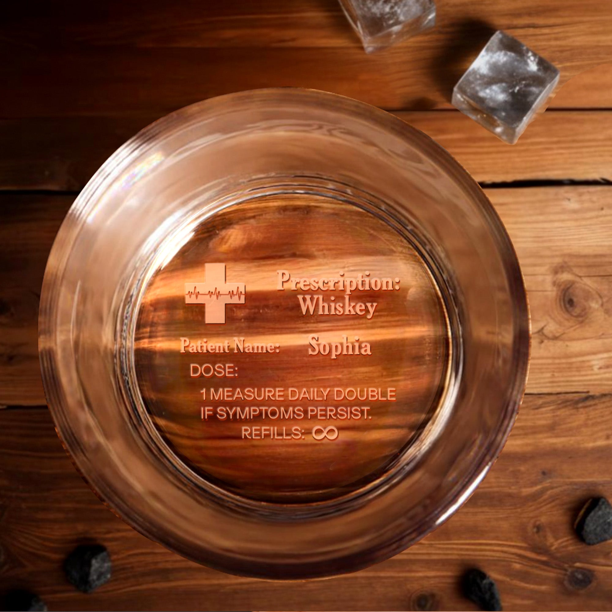 Personalized Engraved Whiskey Glass Custom Name Gift for Dad Whiskey Glass GradoCreations
