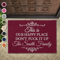 Personalized Family Doormat Custom Name Welcome Gift Doormat GradoCreations