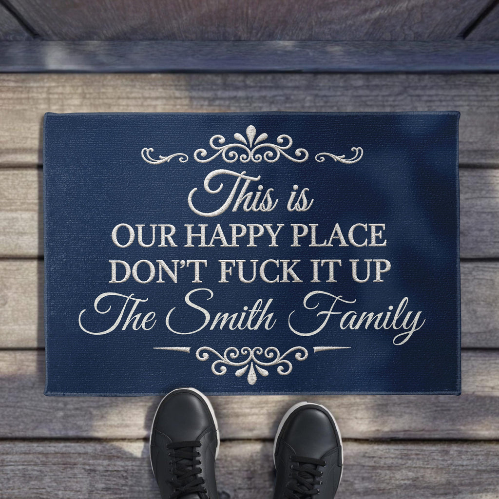 Personalized Family Doormat Custom Name Welcome Gift Doormat GradoCreations