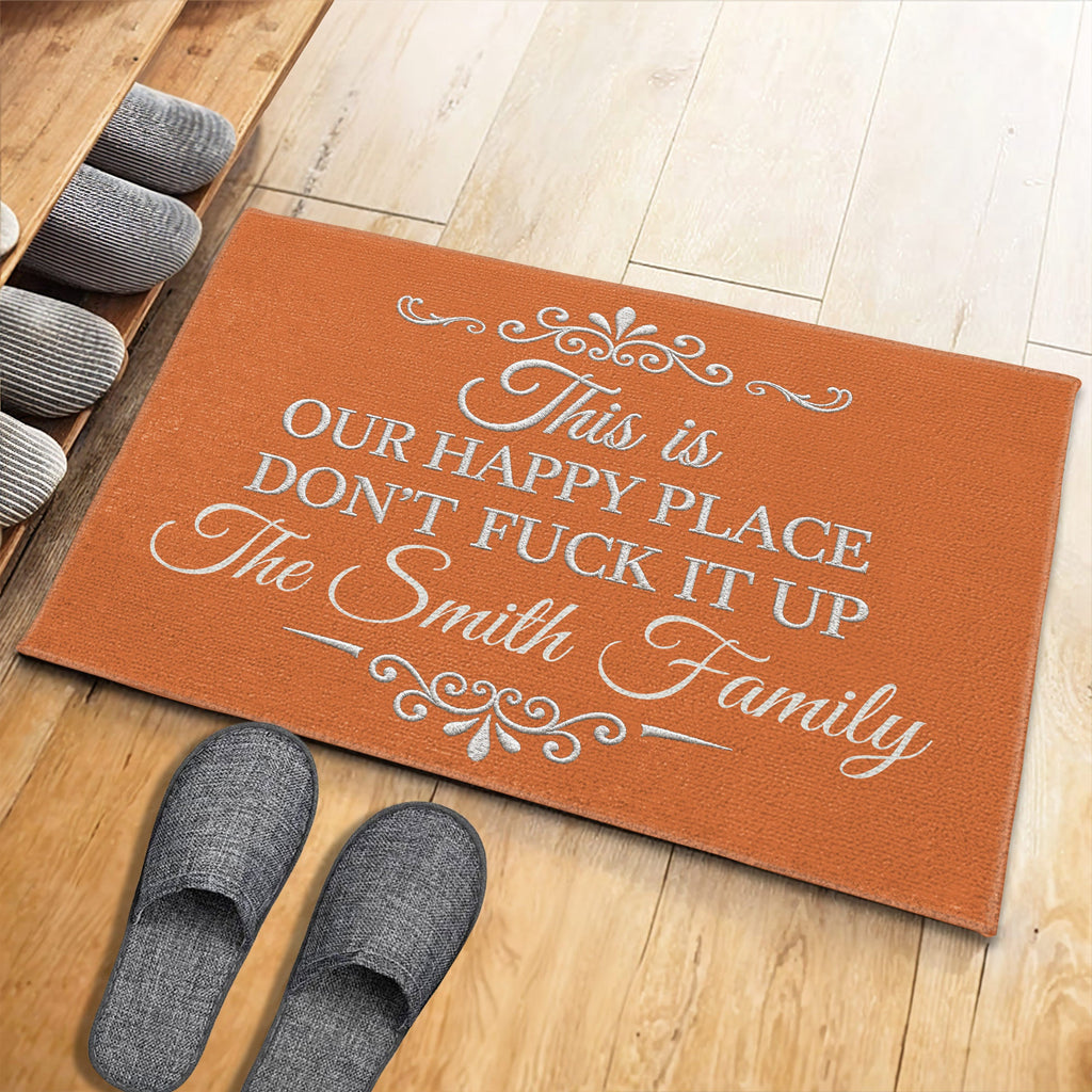 Personalized Family Doormat Custom Name Welcome Gift Doormat GradoCreations
