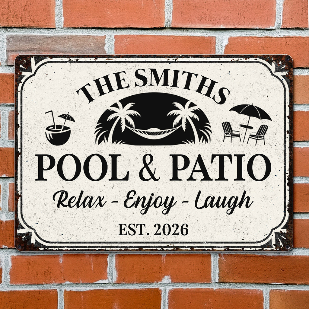 Personalized Metal Sign Custom Family Name Wall Decor Gift