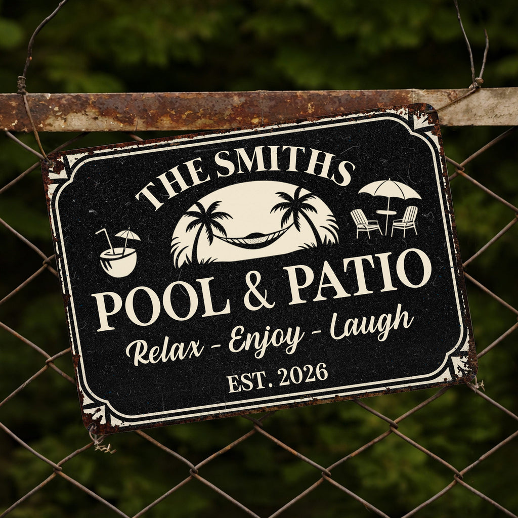 Personalized Metal Sign Custom Family Name Wall Decor Gift