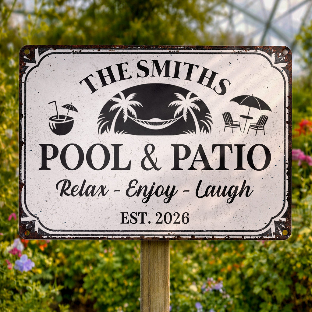 Personalized Metal Sign Custom Family Name Wall Decor Gift