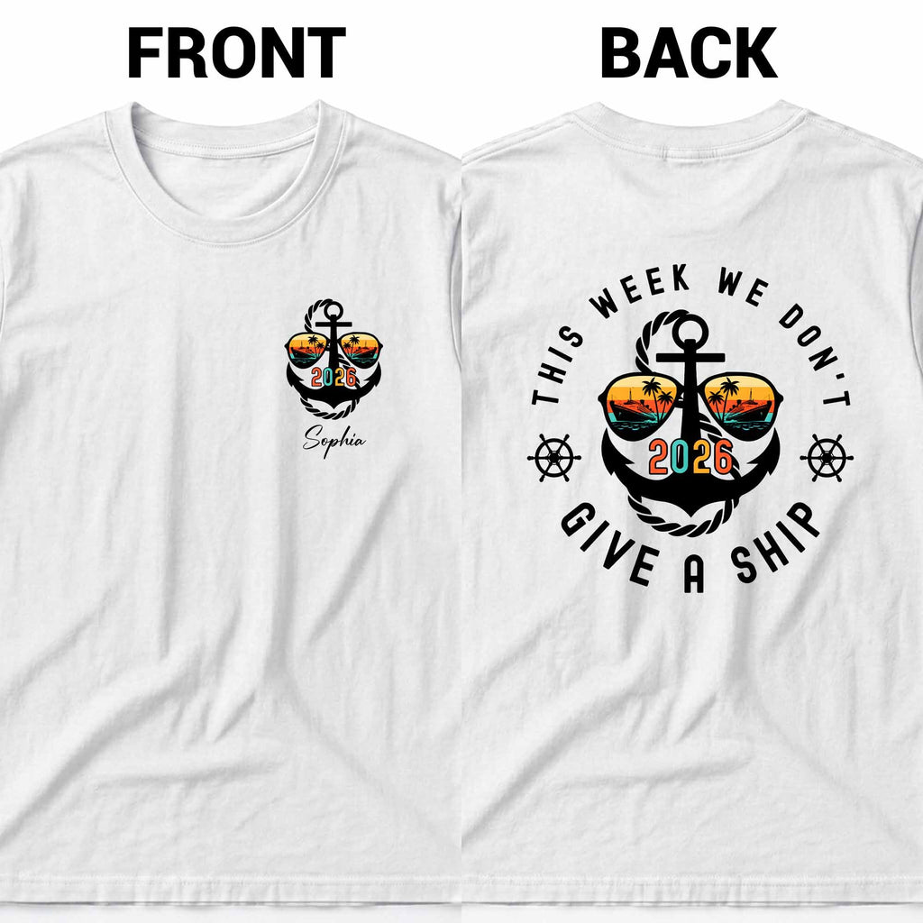 Personalized Custom T-Shirt Anchor Design Gift for Couples T-Shirt Font and Back GradoCreations