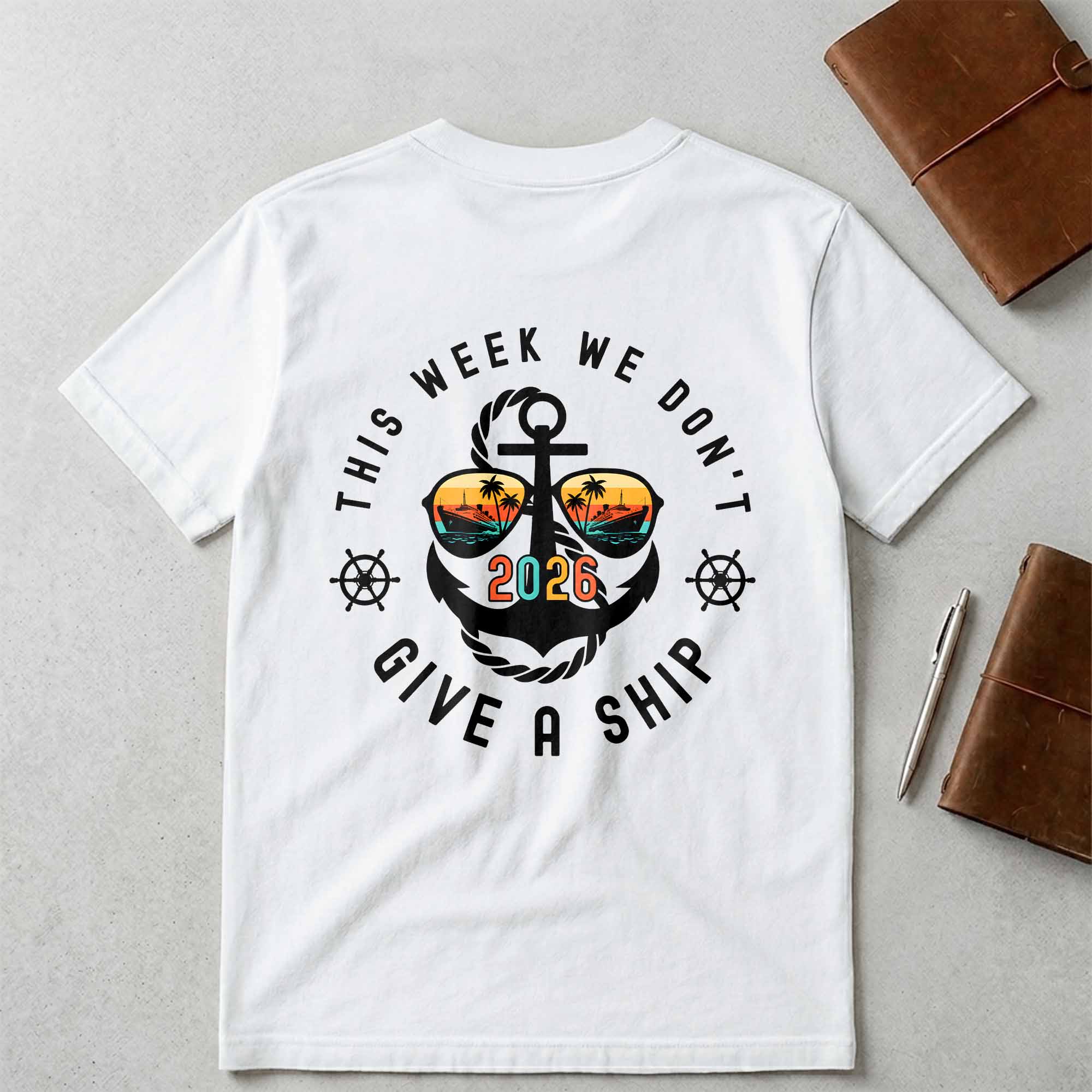 Personalized Custom T-Shirt Anchor Design Gift for Couples T-Shirt Font and Back GradoCreations