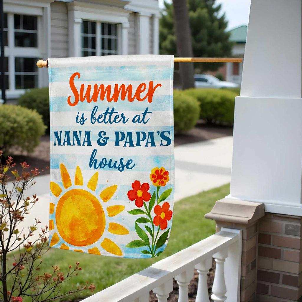 Personalized Double-Sided Garden Flag for Grandparents House Gift