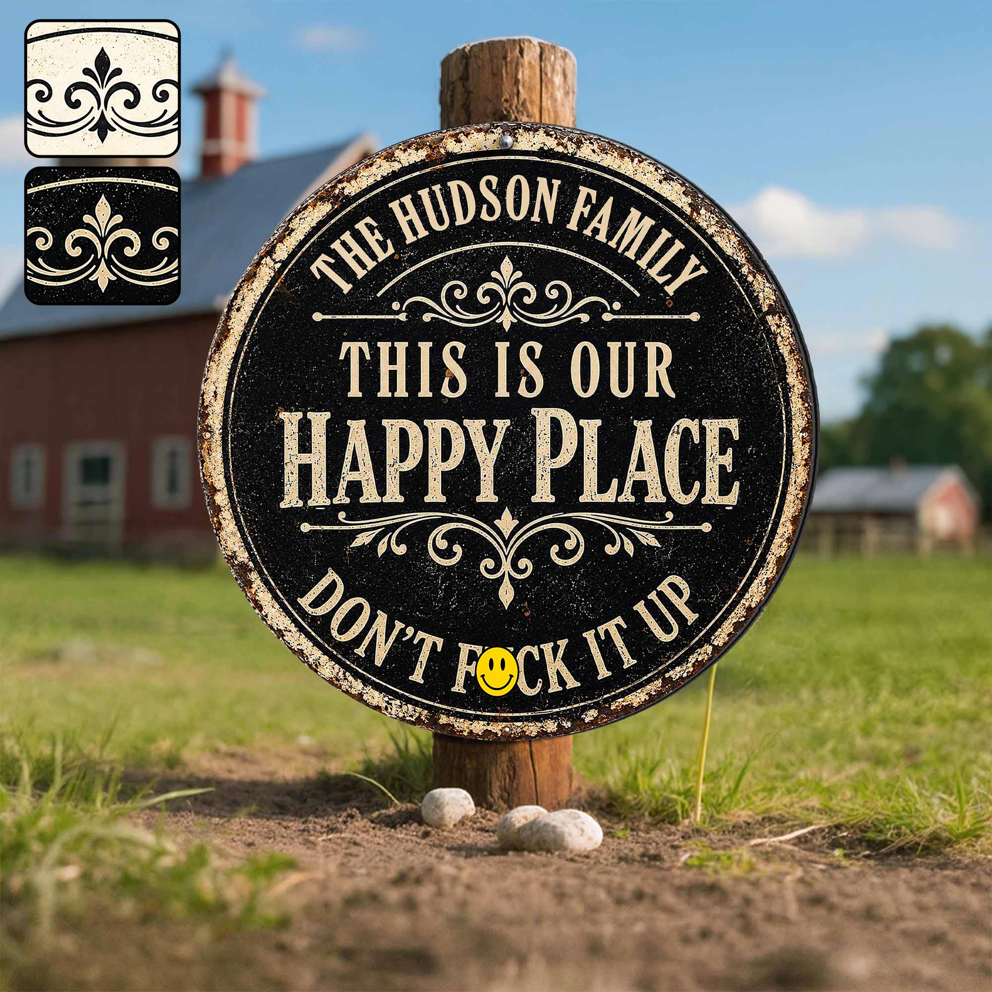 Personalized Custom Shaped Metal Sign Family Name Gift Custom Shaped Metal Sign GradoCreations