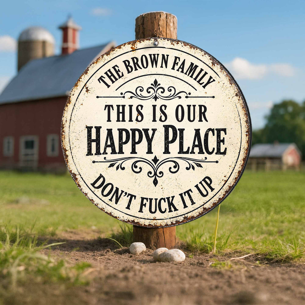 Personalized Custom Shaped Metal Sign Family Name Gift Custom Shaped Metal Sign GradoCreations