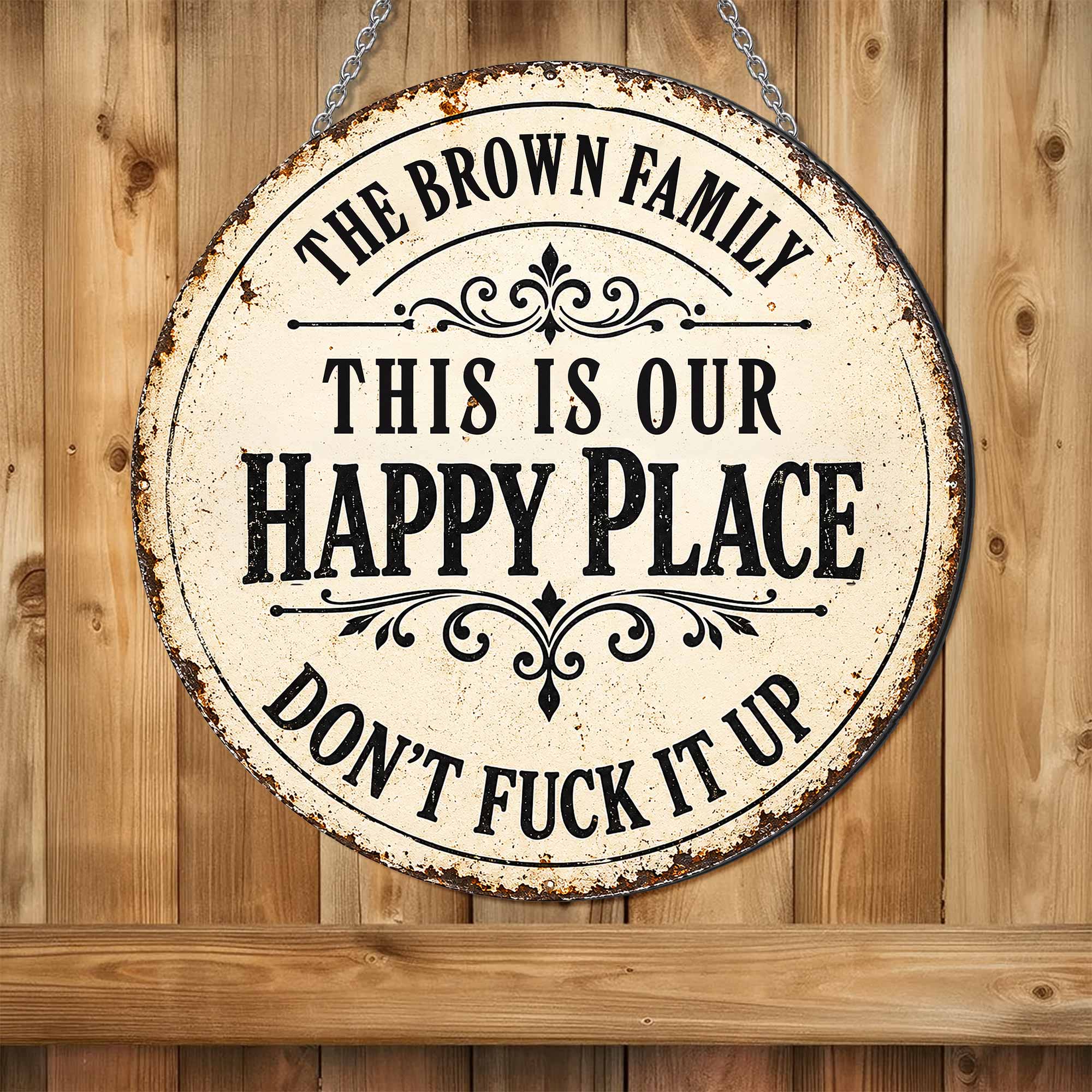 Personalized Custom Shaped Metal Sign Family Name Gift Custom Shaped Metal Sign GradoCreations
