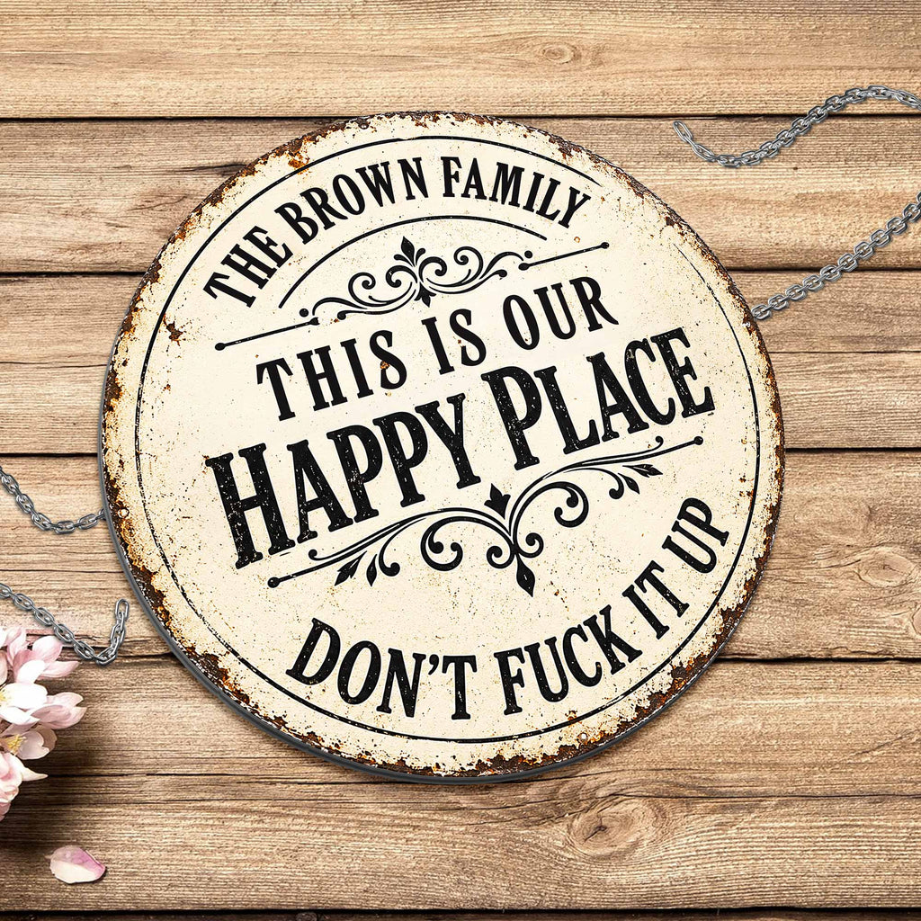 Personalized Custom Shaped Metal Sign Family Name Gift Custom Shaped Metal Sign GradoCreations