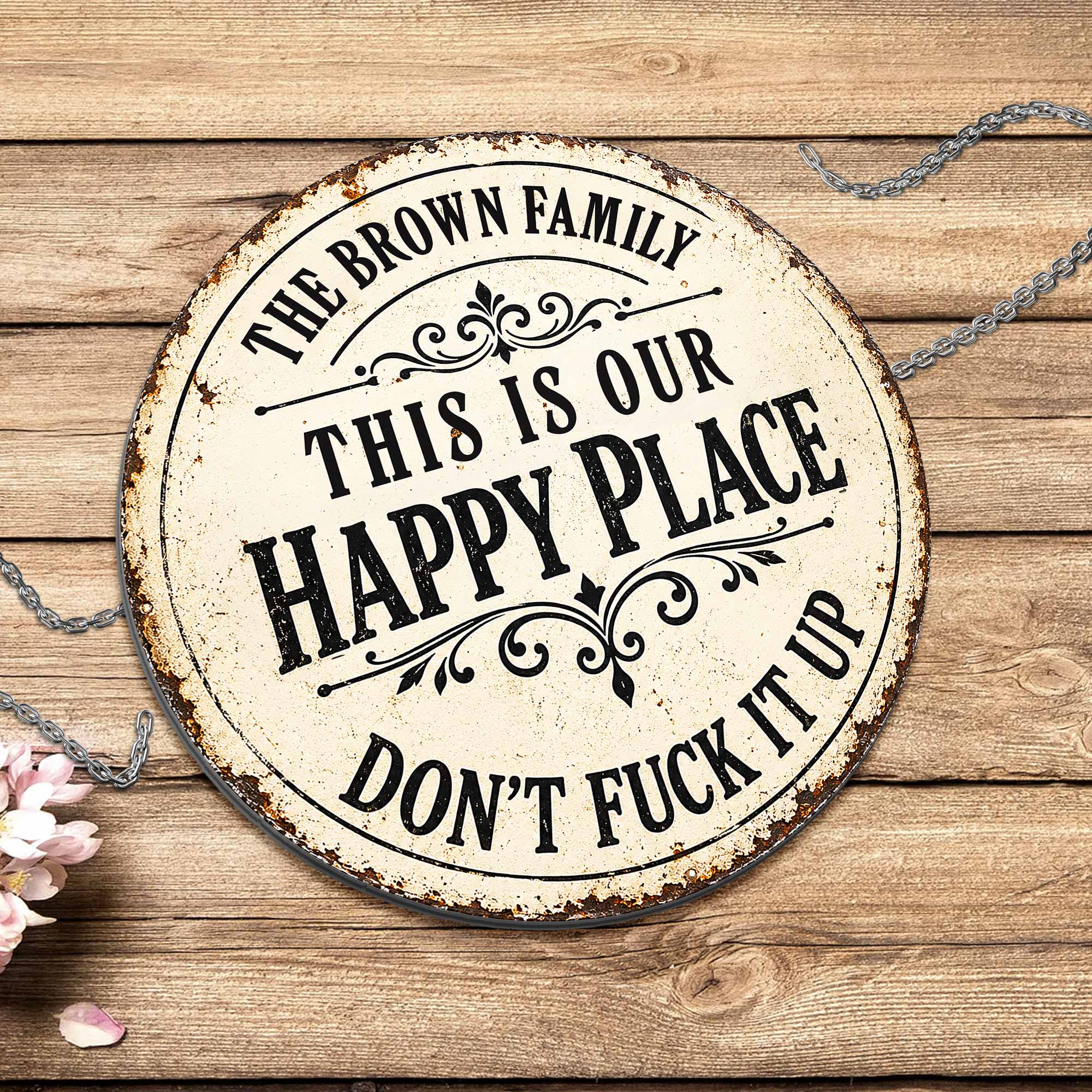 Personalized Custom Shaped Metal Sign Family Name Gift Custom Shaped Metal Sign GradoCreations