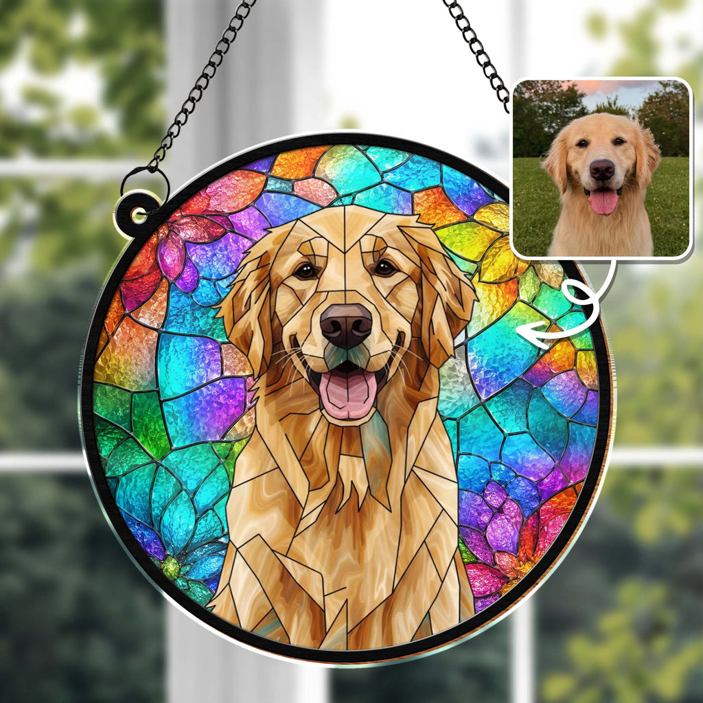 Personalized Photo Suncatcher Custom Gift for Grandma, Mom Suncatcher GradoCreations