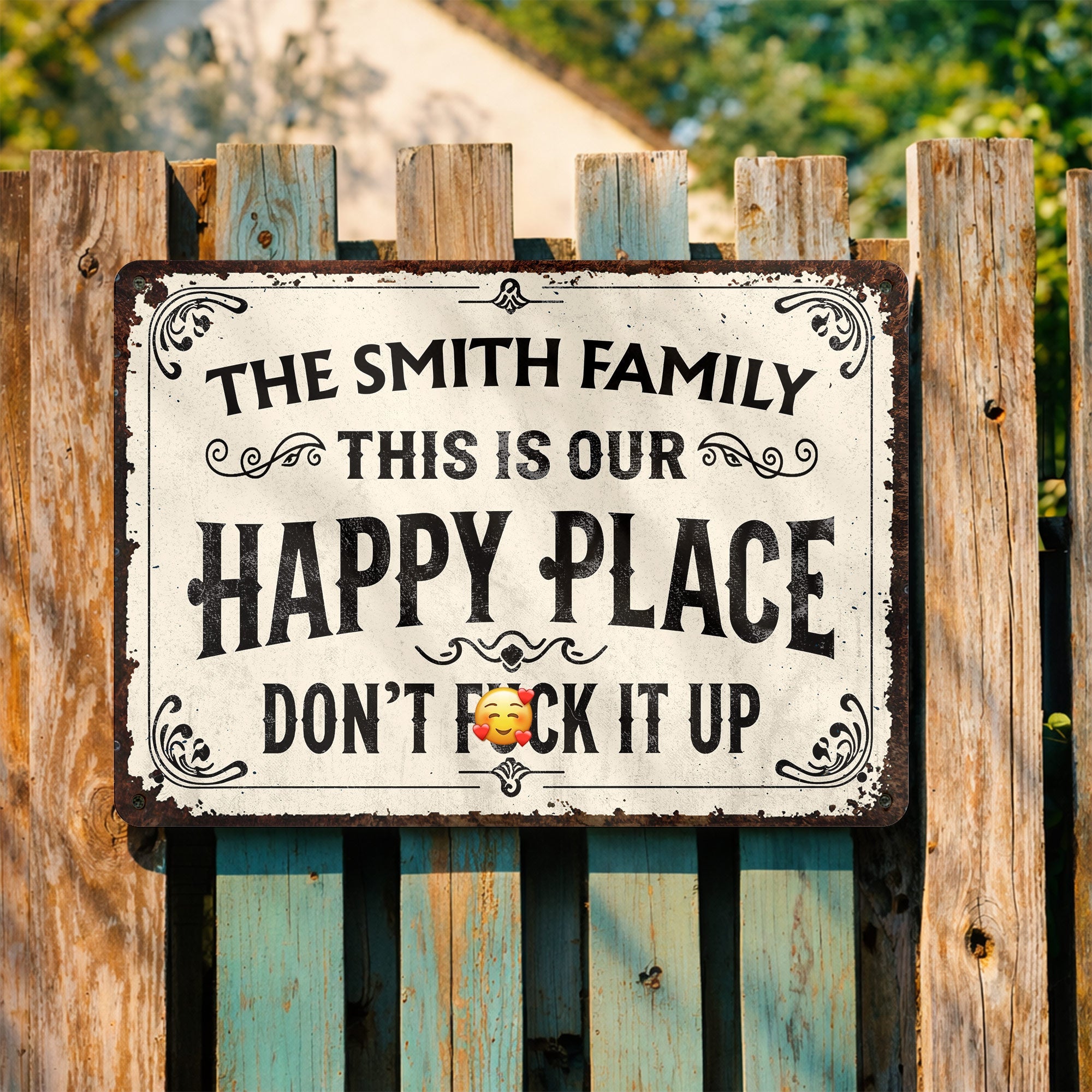 Personalized Metal Sign Custom Family Name Gift for Home Metal Sign GradoCreations