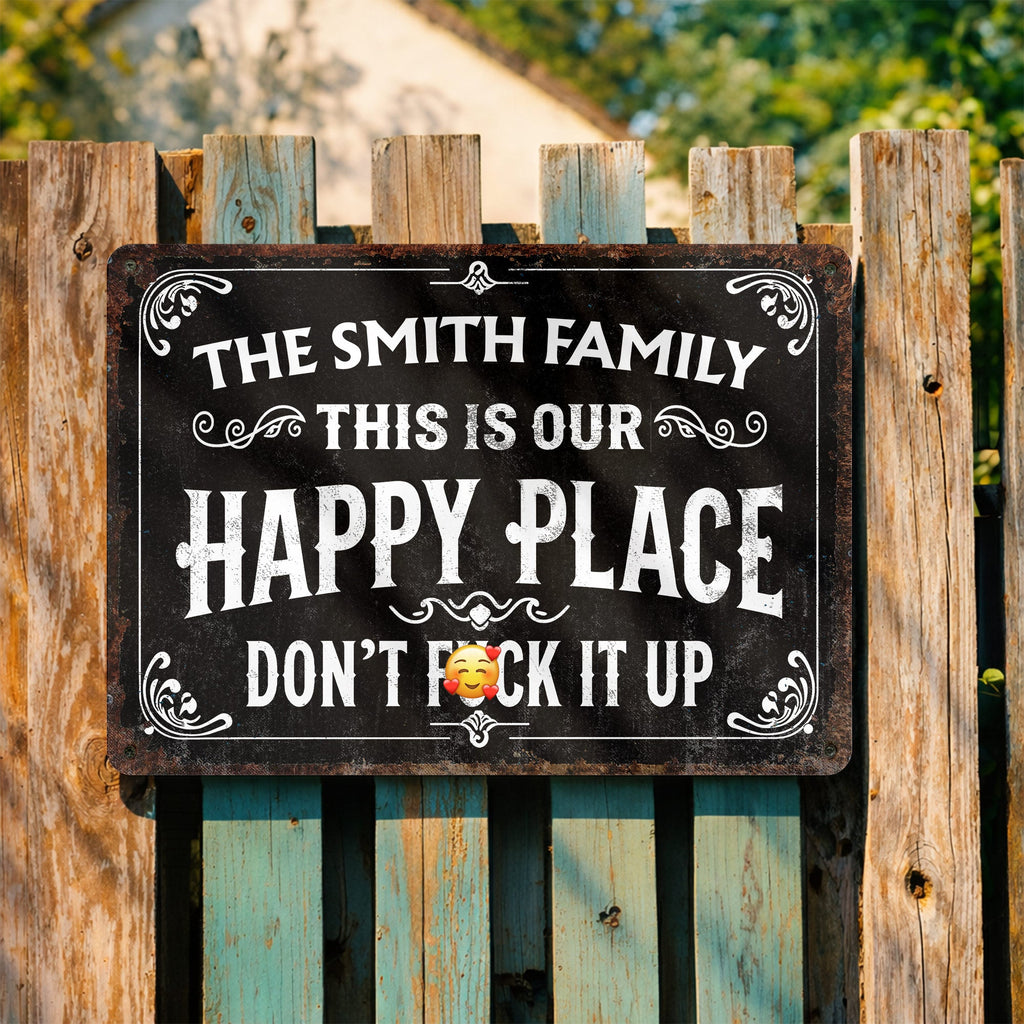 Personalized Metal Sign Custom Family Name Gift for Home Metal Sign GradoCreations