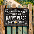 Personalized Metal Sign Custom Family Name Gift for Home Metal Sign GradoCreations