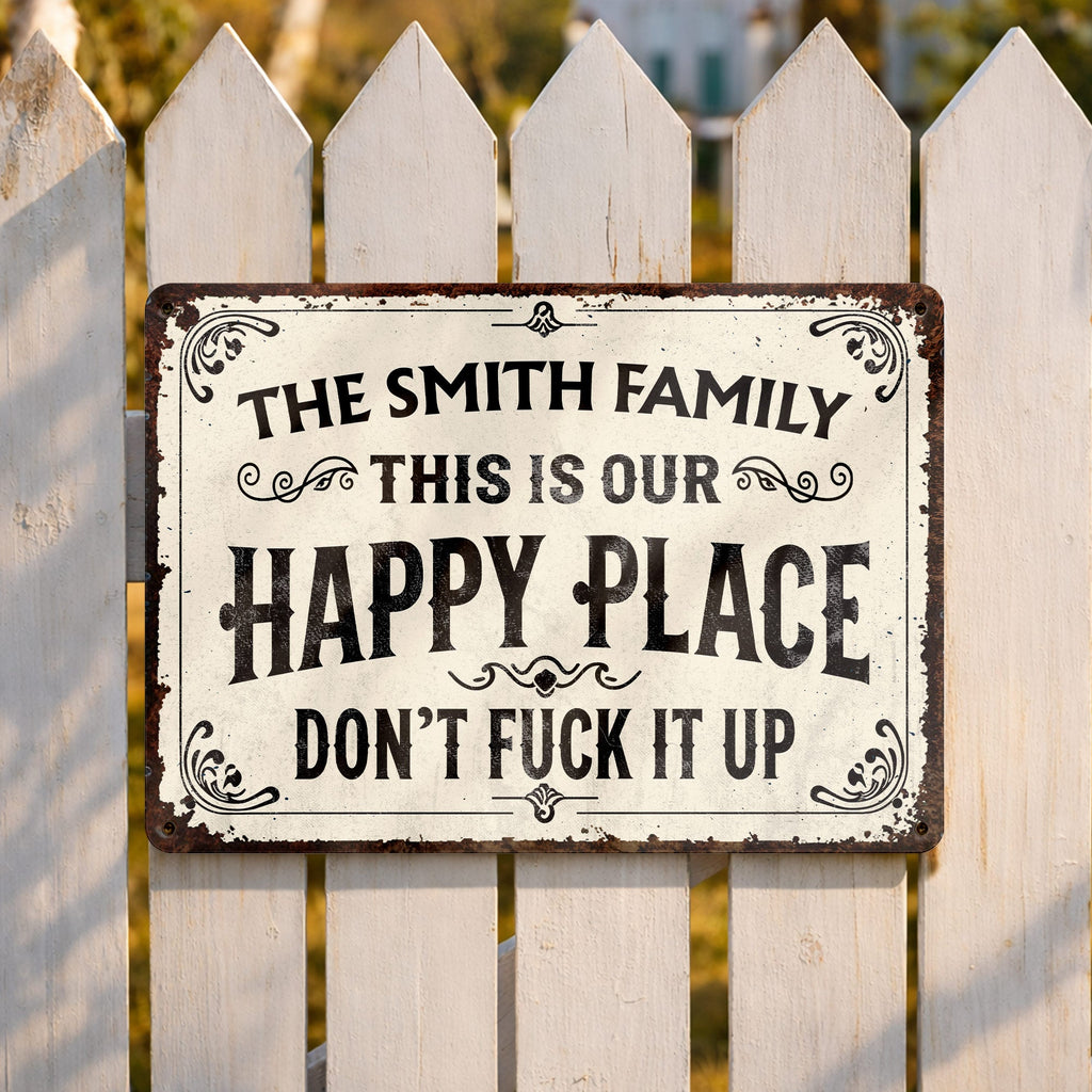 Personalized Metal Sign Custom Family Name Gift for Home Metal Sign GradoCreations