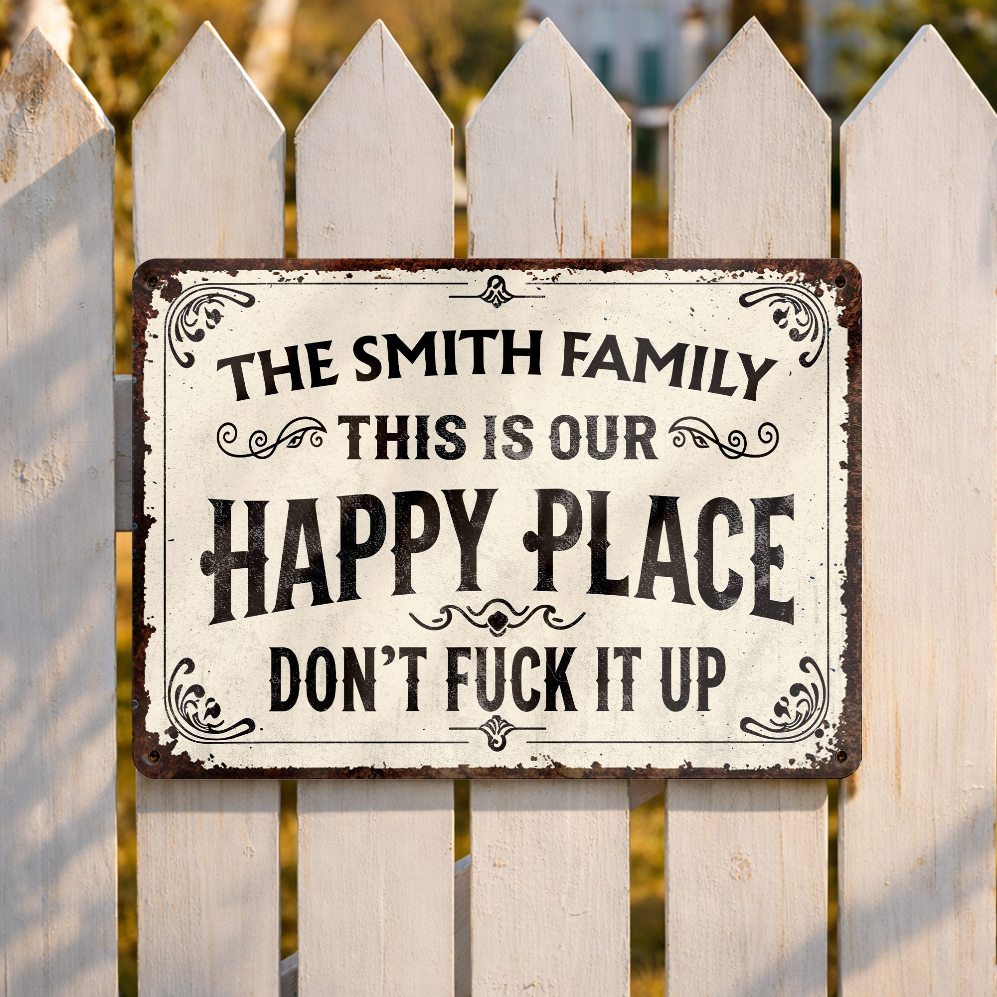 Personalized Metal Sign Custom Family Name Gift for Home Metal Sign GradoCreations