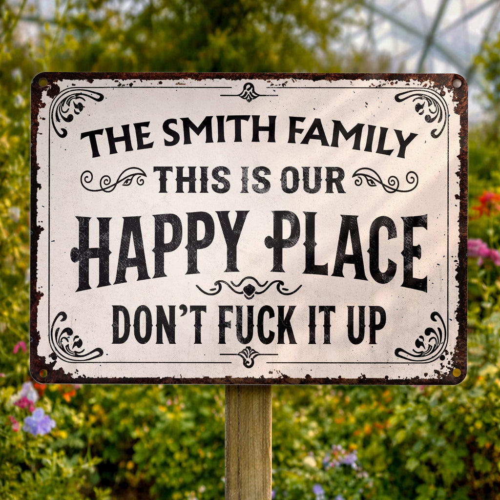 Personalized Metal Sign Custom Family Name Gift for Home Metal Sign GradoCreations