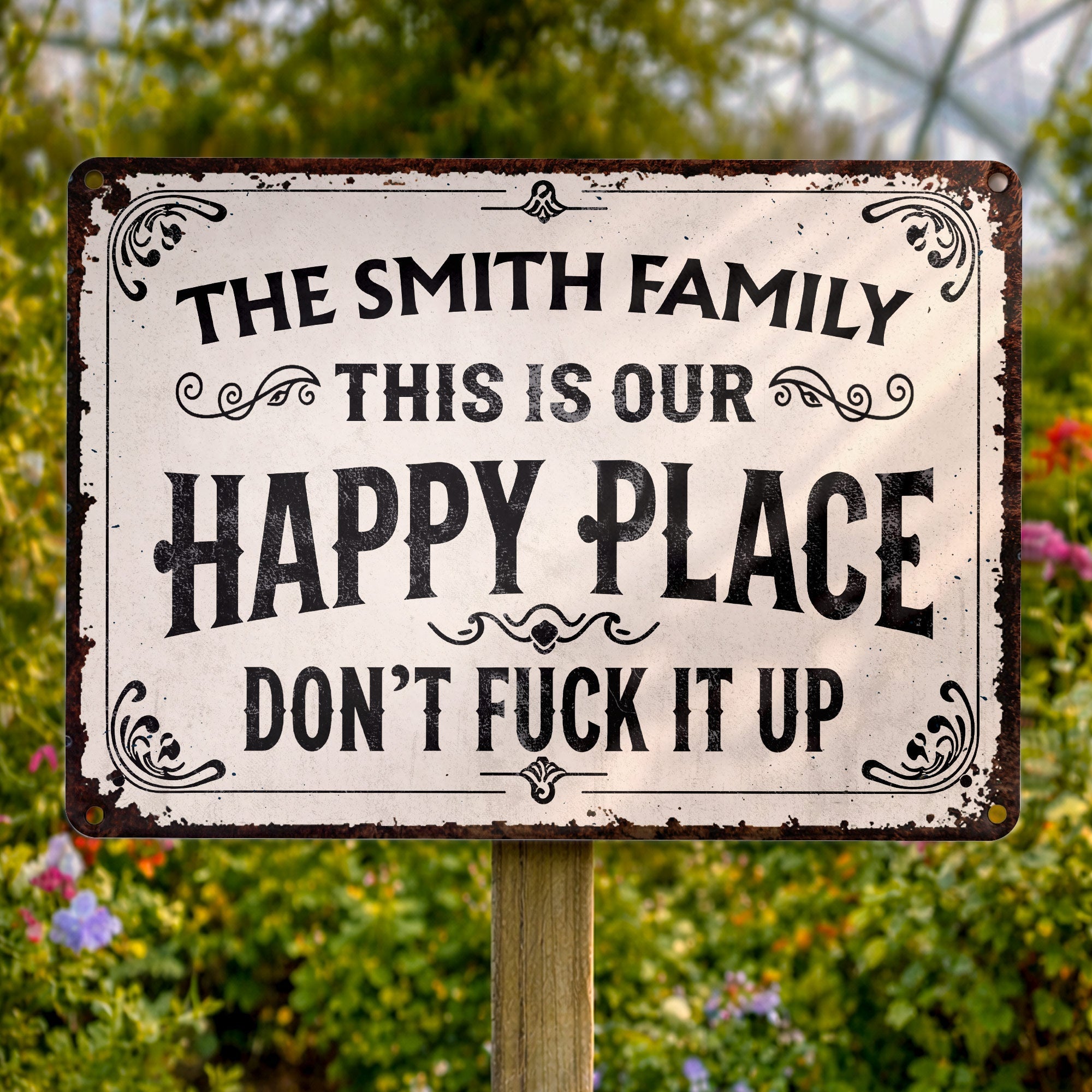 Personalized Metal Sign Custom Family Name Gift for Home Metal Sign GradoCreations