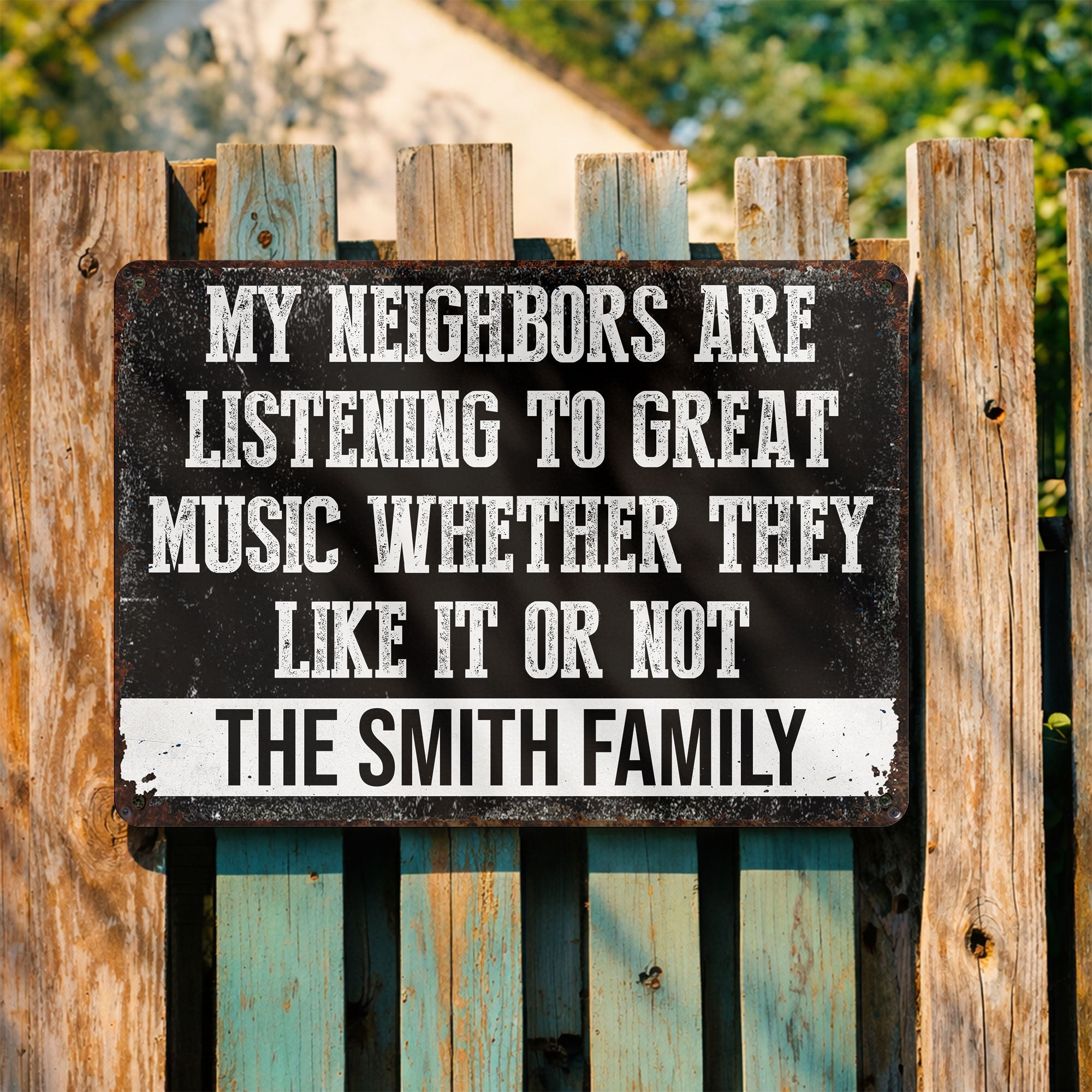Personalized Metal Sign Custom Family Name Music Gift Idea Metal Sign GradoCreations