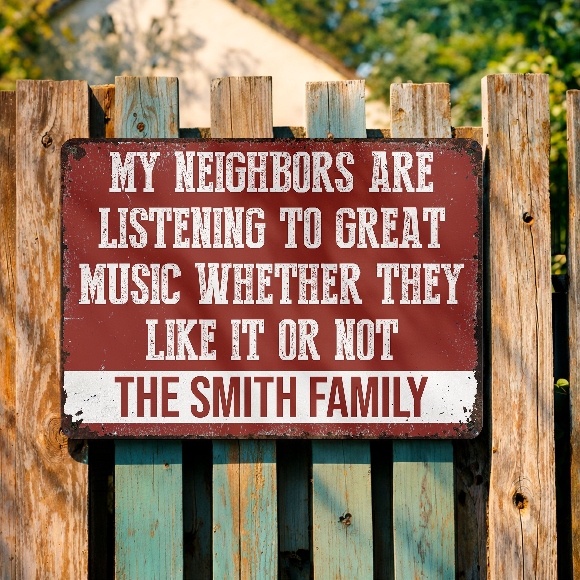 Personalized Metal Sign Custom Family Name Music Gift Idea Metal Sign GradoCreations