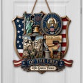 Personalized Patriotic Wood Sign Custom Family Name Gift Wood Sign GradoCreations