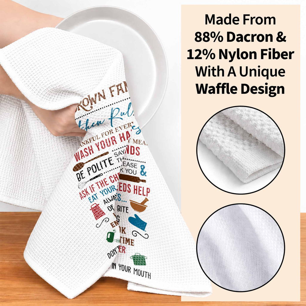 Personalized Kitchen Towel Custom Family Name Gift Idea Kitchen Towel GradoCreations
