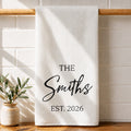 Personalized Kitchen Towel Custom Family Name Est. Year Gift Kitchen Towel GradoCreations