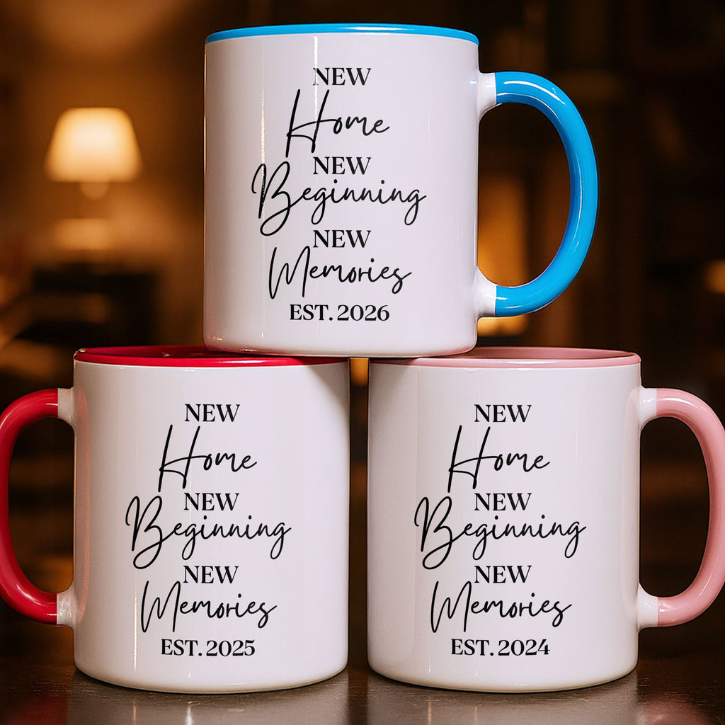 Personalized Custom Accent Mug New Home Gift for Family