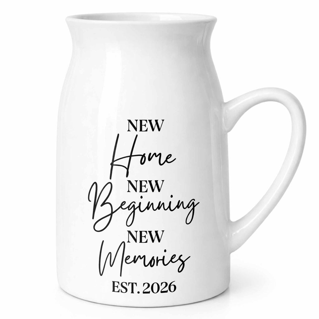 Personalized Ceramic Flower Vase Custom Year Gift for Home