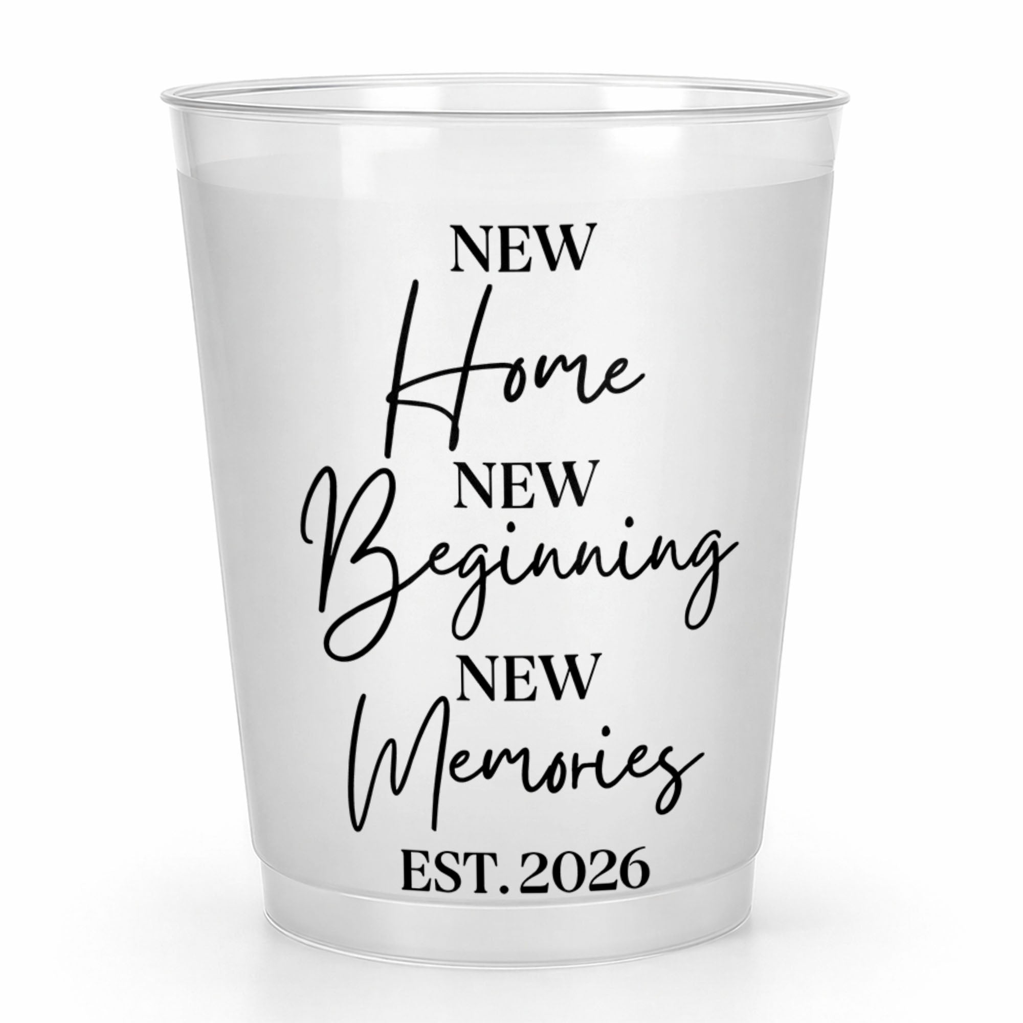 Personalized Frosted Cups Custom Design New Home Gift