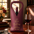 Personalized Leather Wine Bag Custom Name Gift for Couples