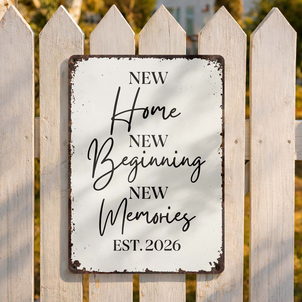 Personalized Metal Sign Custom Design Gift for New Home