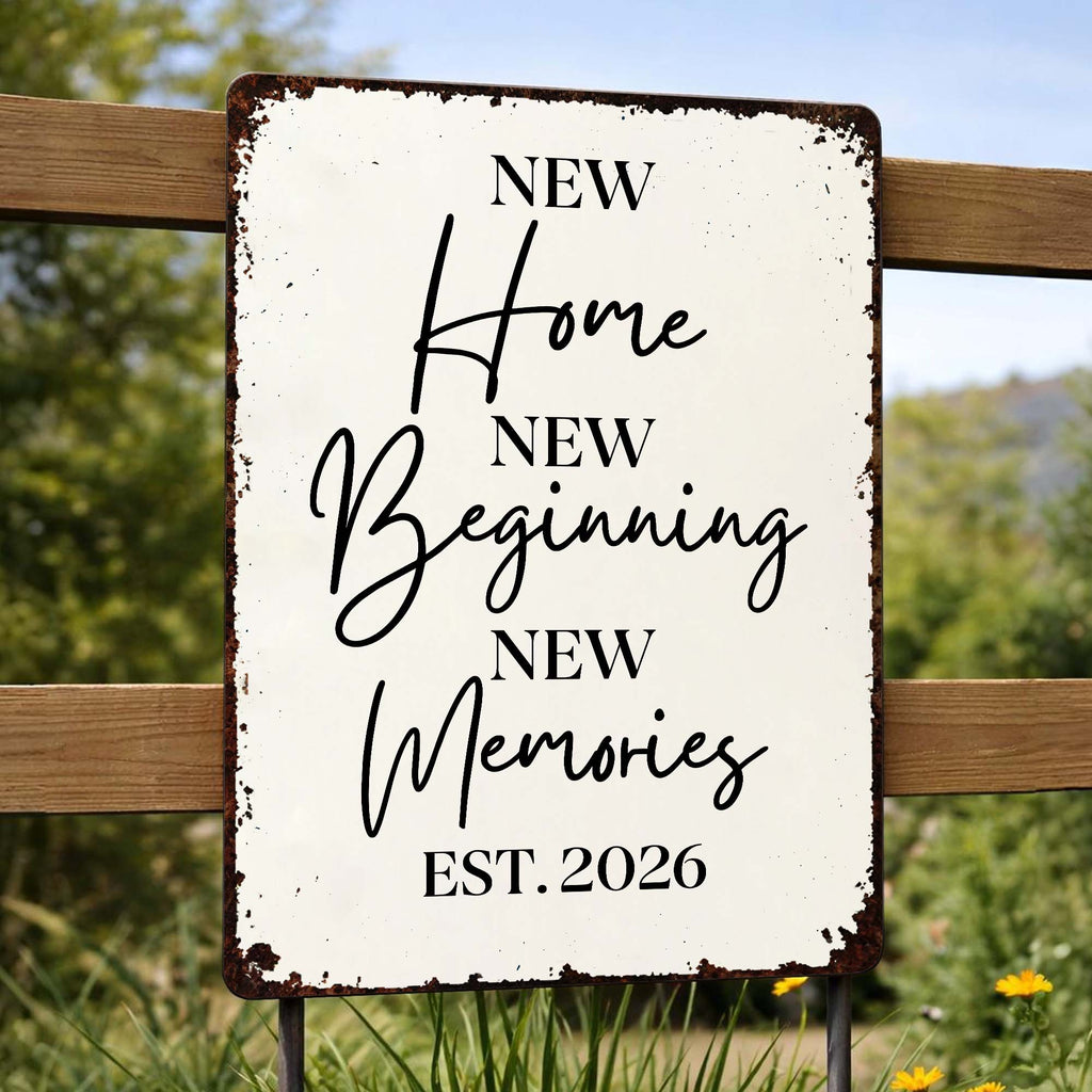 Personalized Metal Sign Custom Design Gift for New Home