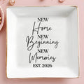 Personalized Ceramic Jewelry Dish Custom Year Gift for Family