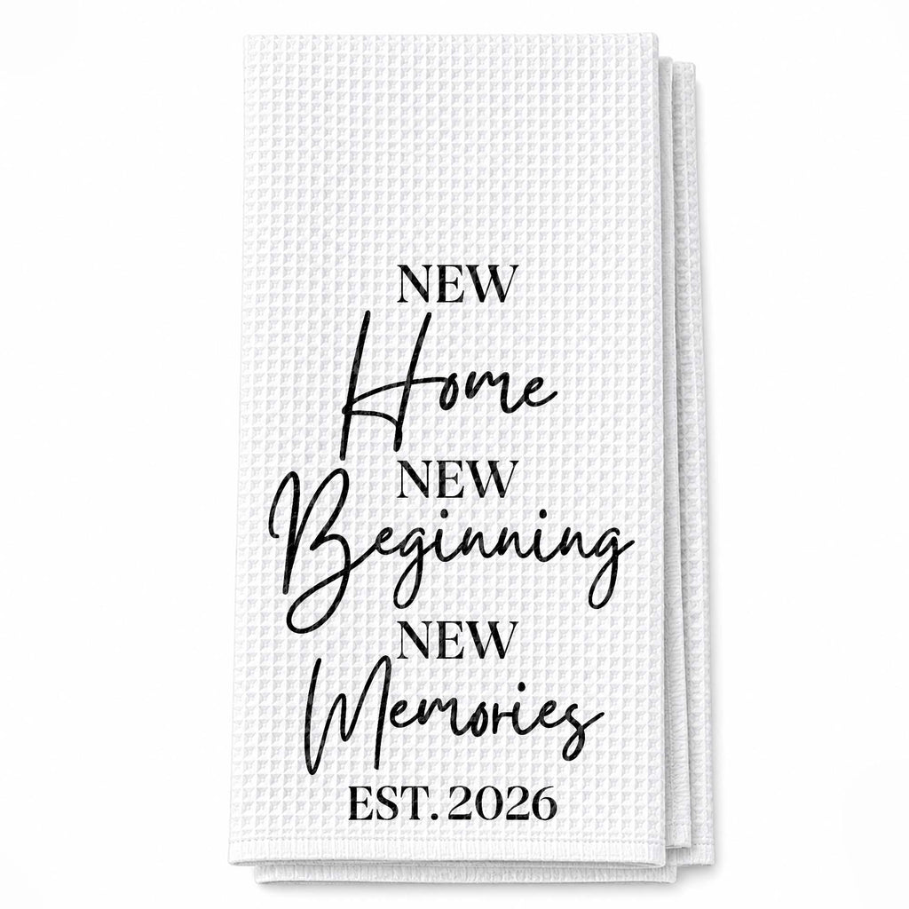 Personalized Minimalist Kitchen Towel Custom Gift for Family Kitchen Towel GradoCreations