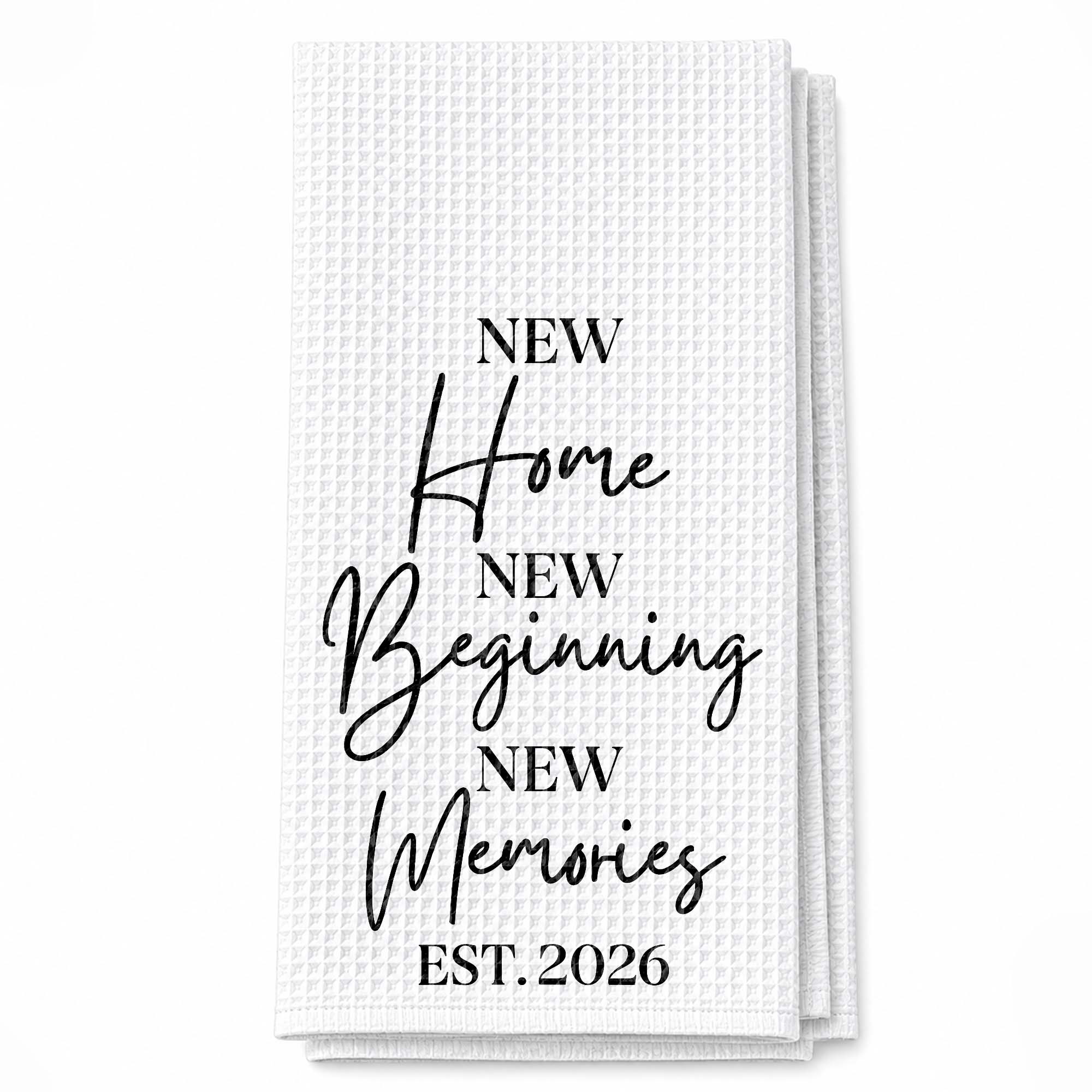 Personalized Minimalist Kitchen Towel Custom Gift for Family Kitchen Towel GradoCreations