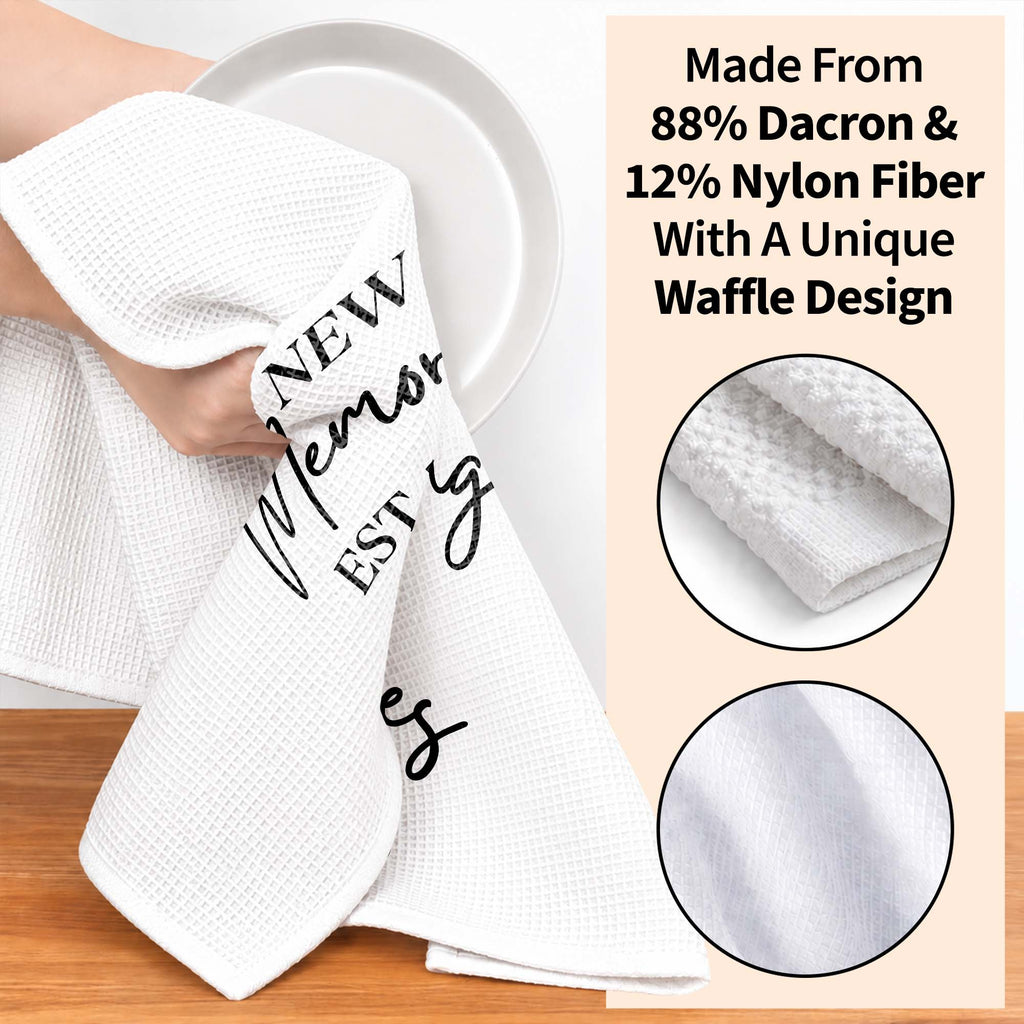 Personalized Minimalist Kitchen Towel Custom Gift for Family Kitchen Towel GradoCreations