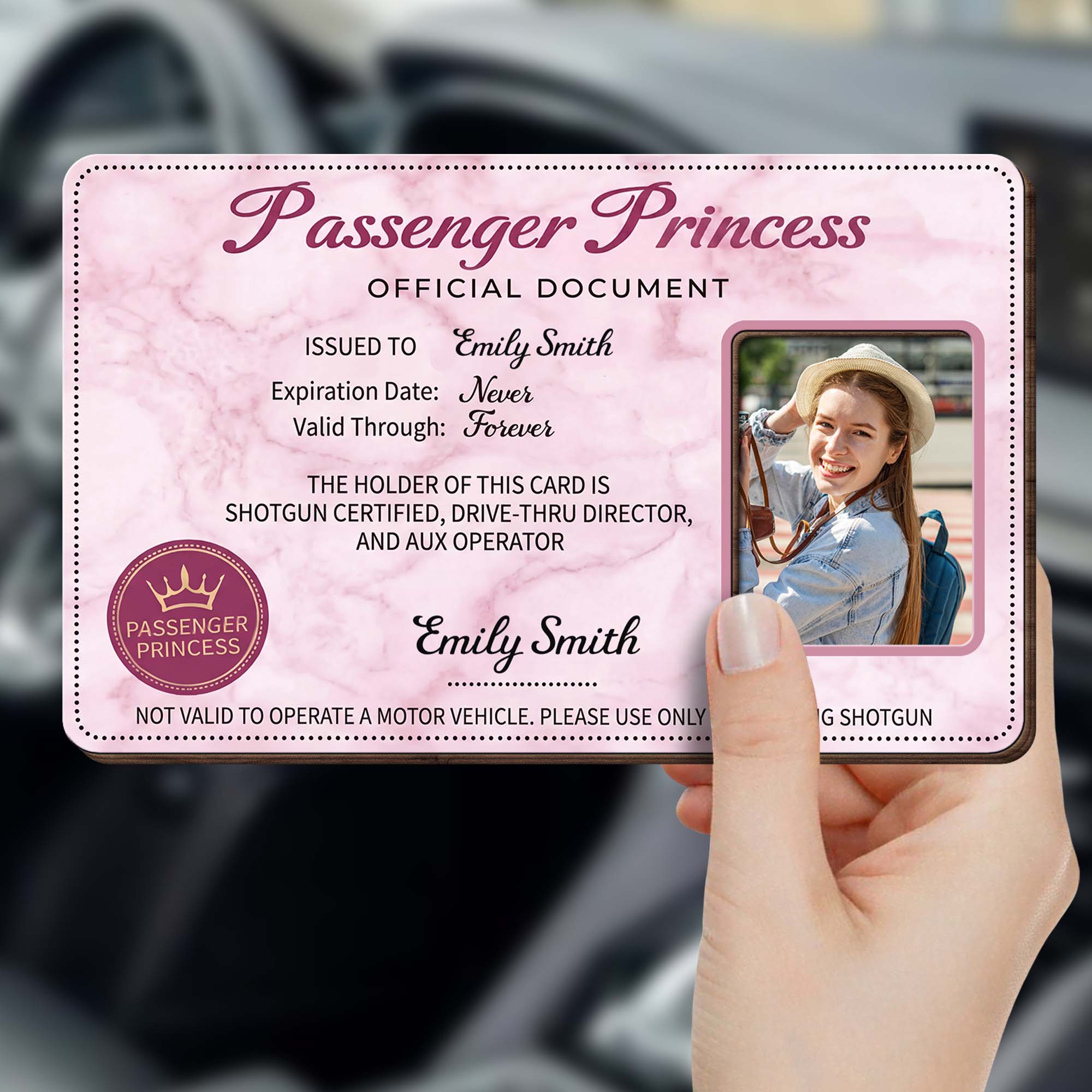 Personalized Car Visor Clip Custom Name Crown Gift for Daughter Car Visor Clip GradoCreations