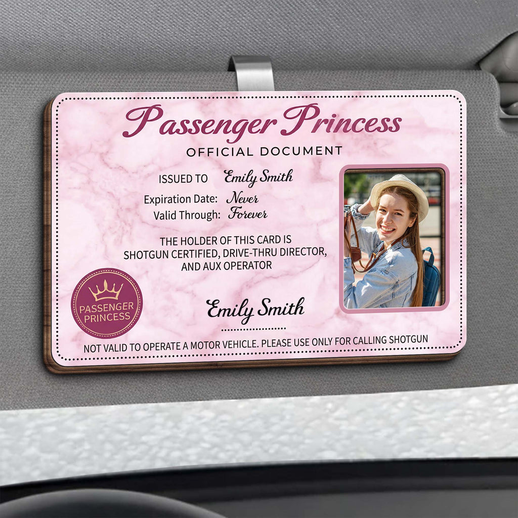 Personalized Car Visor Clip Custom Name Crown Gift for Daughter Car Visor Clip GradoCreations