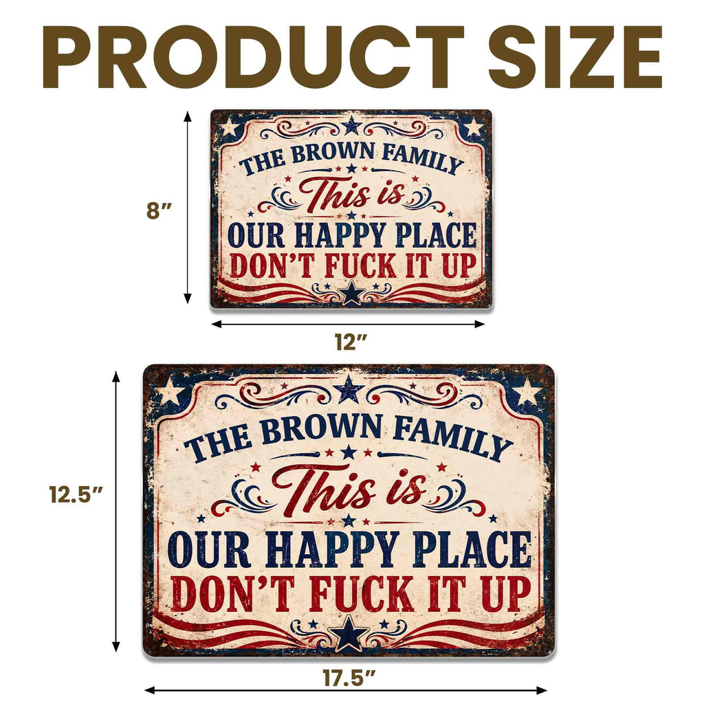 Personalized Metal Sign Custom Family Name Gift Decor Metal Sign GradoCreations