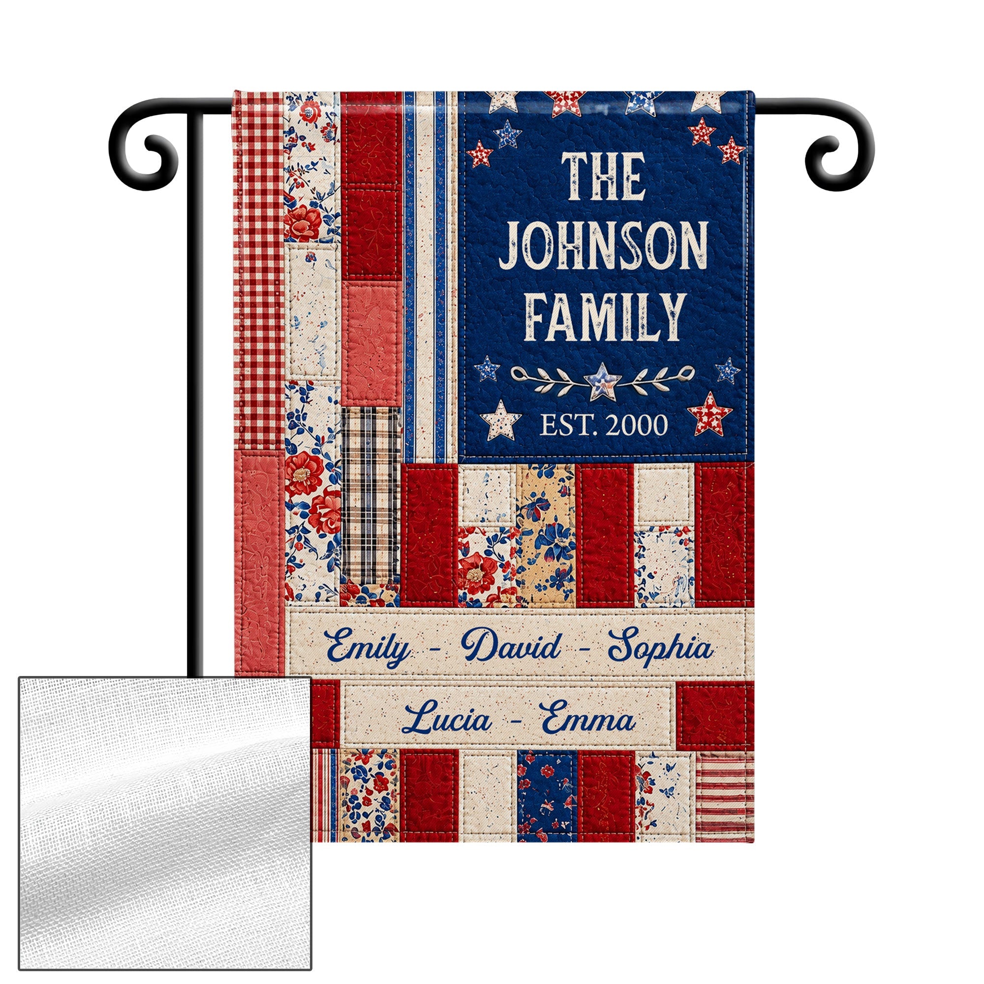 Personalized Double-Sided Garden Flag Custom Family Name 4th of July Gift Garden Flag GradoCreations